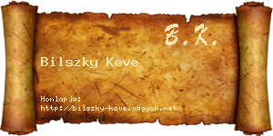 Bilszky Keve névjegykártya